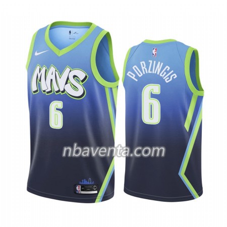 Camiseta Hombre Dallas Mavericks Kristaps Porzingis 6 2019-20 Nike City Edition Swingman